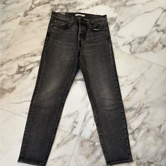 Levi’s Wedgie Straight Jeans Black / Gray Size 27 High Rise - Picture 4 of 8